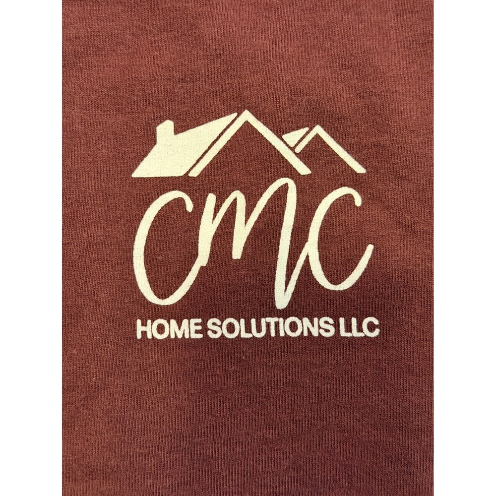 Carhartt Long Sleeve Shirt Men L Tall Maroon CMC Home Solutions Pocket Tee Work* - Picture 4 of 11